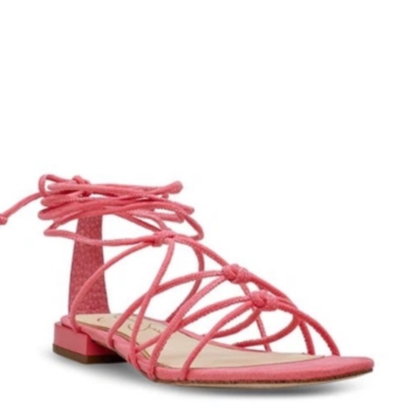 Jessica Simpson sunkissed coral Chasca Ankle Wrap Sandal flats size 10 brand new - Picture 3 of 5